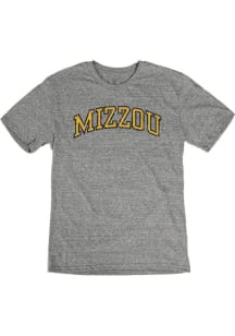 Blue 84 Missouri Tigers Grey Triblend Arch Name Short Sleeve Fashion T Shirt