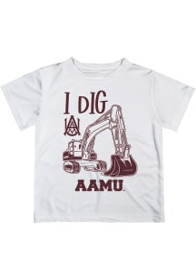 Vive La Fete Alabama A&M Bulldogs Toddler White Excavator Short Sleeve T-Shirt