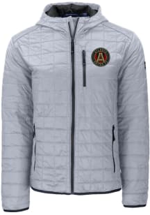 Cutter and Buck Atlanta United FC Mens Grey Rainier PrimaLoft Hood Filled Jacket