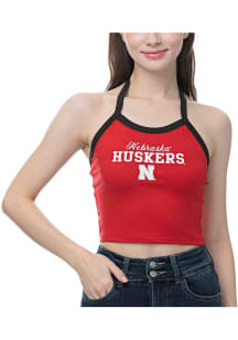 Nebraska Cornhuskers Womens Red Halter Tank Top
