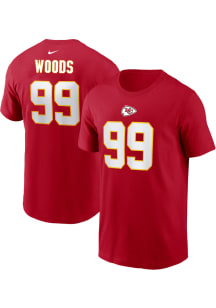 Peter Woods Kansas City Chiefs Red Home Short Sleeve Player T Shirt