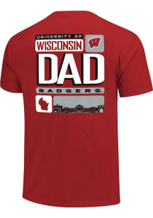 Wisconsin Badgers Red Tiles Dad Short Sleeve T Shirt