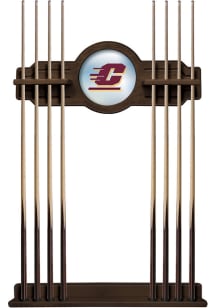 Central Michigan Chippewas Solid Wood Cue Rack Pool Table