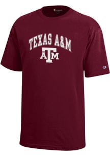Champion Texas A&M Aggies Youth Maroon Arch Mascot Short Sleeve T-Shirt