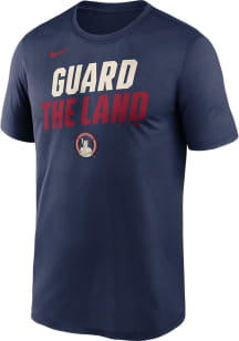 Nike Cleveland Guardians Navy Blue Fanwear City Connect Team Phrase Script Short Sleeve T Shirt