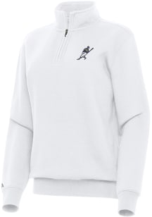 Antigua Milwaukee Brewers Womens White Victory Qtr Zip