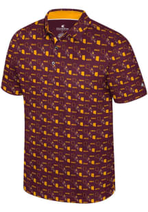Colosseum Arizona State Sun Devils Mens Maroon Truthsayer Short Sleeve Polo