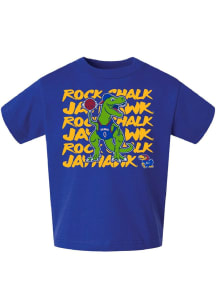 Summit Sportswear Kansas Jayhawks Toddler Blue Dino Short Sleeve T-Shirt