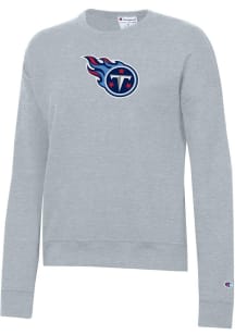 Champion Tennessee Titans Womens Grey Powerblend Crew Sweatshirt