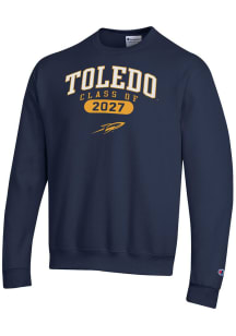 Champion Toledo Rockets Mens Navy Blue Pill Class of 2027 Powerblend Long Sleeve Crew Sweatshirt