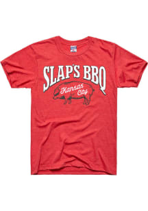 Charlie Hustle Kansas City Red Slap's BBQ Short Sleeve Fashion T Shirt
