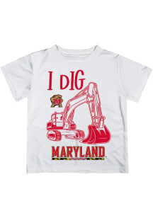 Vive La Fete Maryland Terrapins Youth White Excavator Short Sleeve T-Shirt