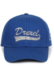 Drexel Dragons Blue Bling Ponyback Womens Adjustable Hat