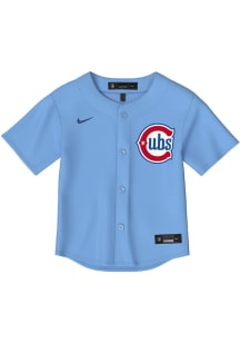 Nike Chicago Cubs Toddler Light Blue Alt 2 Baseline Blank Jersey