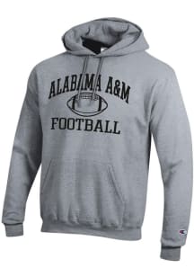 Champion Alabama A&M Bulldogs Mens Grey Football Football Powerblend Long Sleeve Hoodie