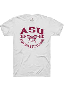 Summit Sportswear Arizona State Sun Devils White Big 12 2026 Men's Swim & Dive Champions Short Sle..