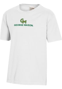 ComfortWash George Mason University Youth White Garment Dyed Short Sleeve T-Shirt