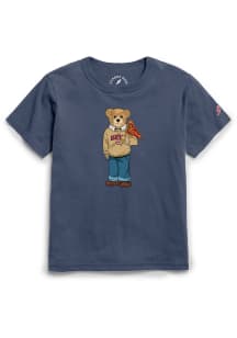 Harvard Crimson Youth Blue Standing Bear Short Sleeve T-Shirt
