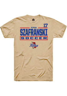 Piper Szafranski  Tulsa Golden Hurricane Brown Rally NIL Stacked Box Short Sleeve T Shirt