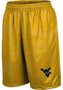 ProSphere West Virginia Mountaineers Mens Gold Digital Shorts