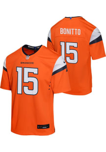 Nik Bonitto Denver Broncos Youth Orange Nike Home Replica Football Jersey