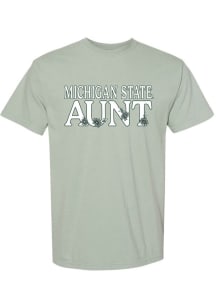 Summit Sportswear Michigan State Spartans Womens Green Floral Aunt Short Sleeve T-Shirt