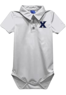 Vive La Fete Xavier Musketeers Baby White Team Short Sleeve One Piece Polo