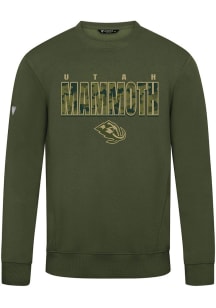 Levelwear Utah Mammoth Mens Olive Zane Protect Long Sleeve Crew Sweatshirt