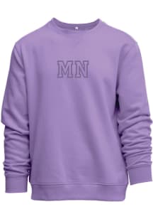 Minnesota Womens Purple Minnesota Puff Paint Crew Sweatshirt