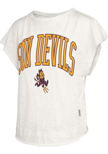 Pressbox Arizona State Sun Devils Womens White Nelson Movement Short Sleeve T-Shirt