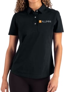 Cutter and Buck Tennessee Volunteers Womens Black Alumni Advantage Short Sleeve Polo Shirt