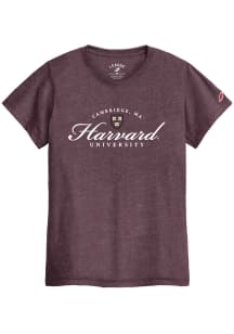 Harvard Crimson Womens Maroon Intramural Short Sleeve T-Shirt