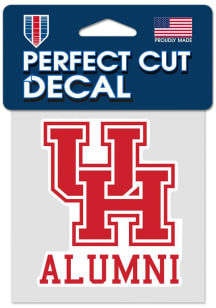 Houston Cougars 4x4 Alumni Auto Decal - Red