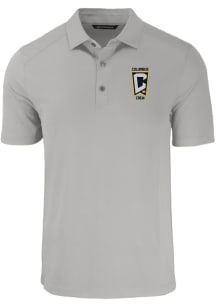 Cutter and Buck Columbus Crew Mens Grey Forge Recycled Short Sleeve Polo