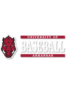 Arkansas Razorbacks 6x2 Baseball Auto Decal - Cardinal