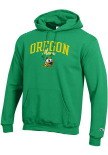 Champion Oregon Ducks Mens Green Mom Script Powerblend Long Sleeve Hoodie