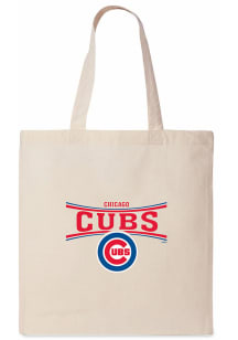 Chicago Cubs White Canvas Tote