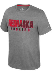 Colosseum Nebraska Cornhuskers Youth Grey Ortiz Short Sleeve T-Shirt