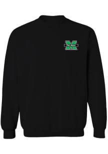 Vive La Fete Marshall Thundering Herd Womens Black Impressions Crew Sweatshirt