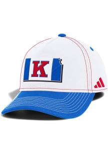 Adidas Kansas Jayhawks Locker Room A-Frame Adjustable Hat - White