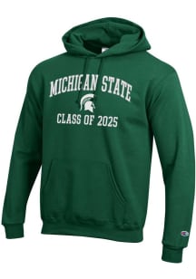 Champion Michigan State Spartans Mens Green Class of 2025 Text Powerblend Long Sleeve Hoodie