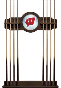 Wisconsin Badgers Solid Wood Cue Rack Pool Table