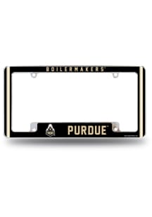 Purdue Boilermakers Classic All Over Chrome License Plate Frame - White