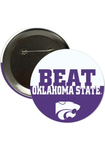 K-State Wildcats BEAT Oklahoma St 3in Button - Purple