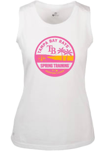 Levelwear Tampa Bay Rays Womens White Macy Bold Badge Spring Training Tank Top