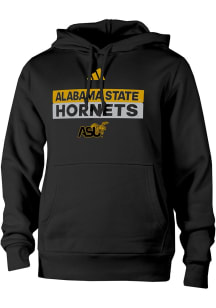 Adidas Alabama State Hornets Mens Black Heat Seal Fleece Long Sleeve Hoodie