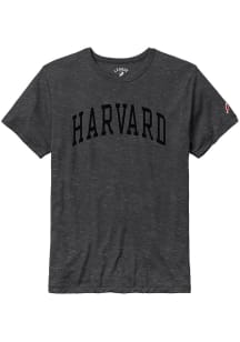 Harvard Crimson Black Tonal Arch Name Short Sleeve Fashion T Shirt