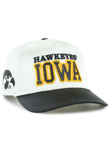 47 Iowa Hawkeyes White Trendy Block Hitch Womens Adjustable Hat