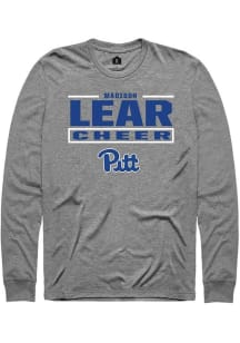 Madison Lear Pitt Panthers Graphite NIL Stacked Box Long Sleeve Player T Shirt