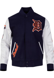 Mens Detroit Tigers Pro Standard Mens Classic Heavyweight Jacket - Navy Blue